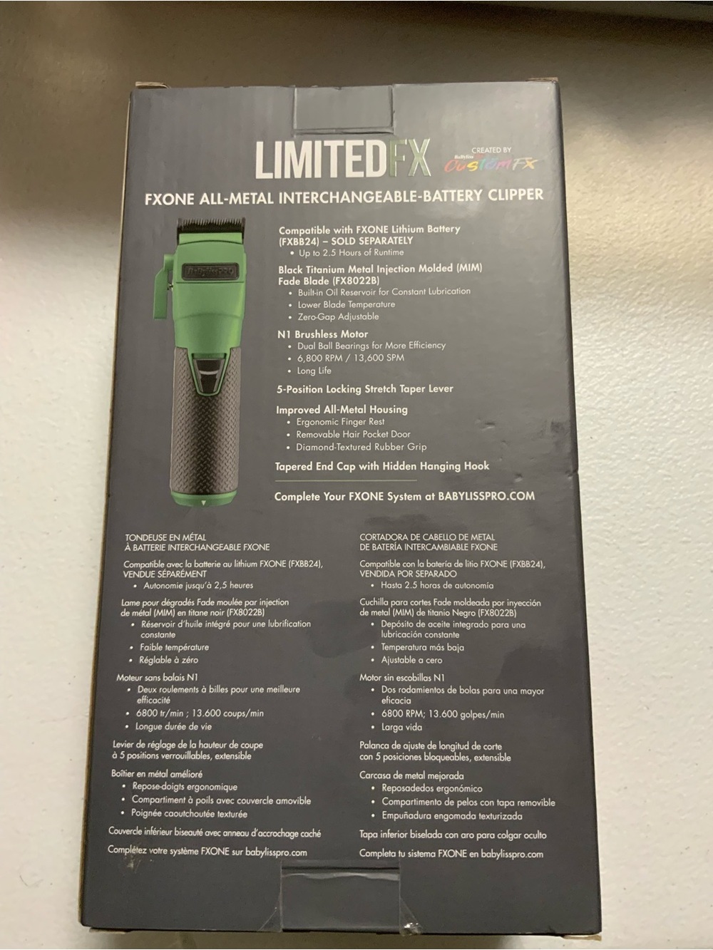 BaBylissPRO FXONE LimitedFX Green Beard Trimmer - Picture 2 of 2